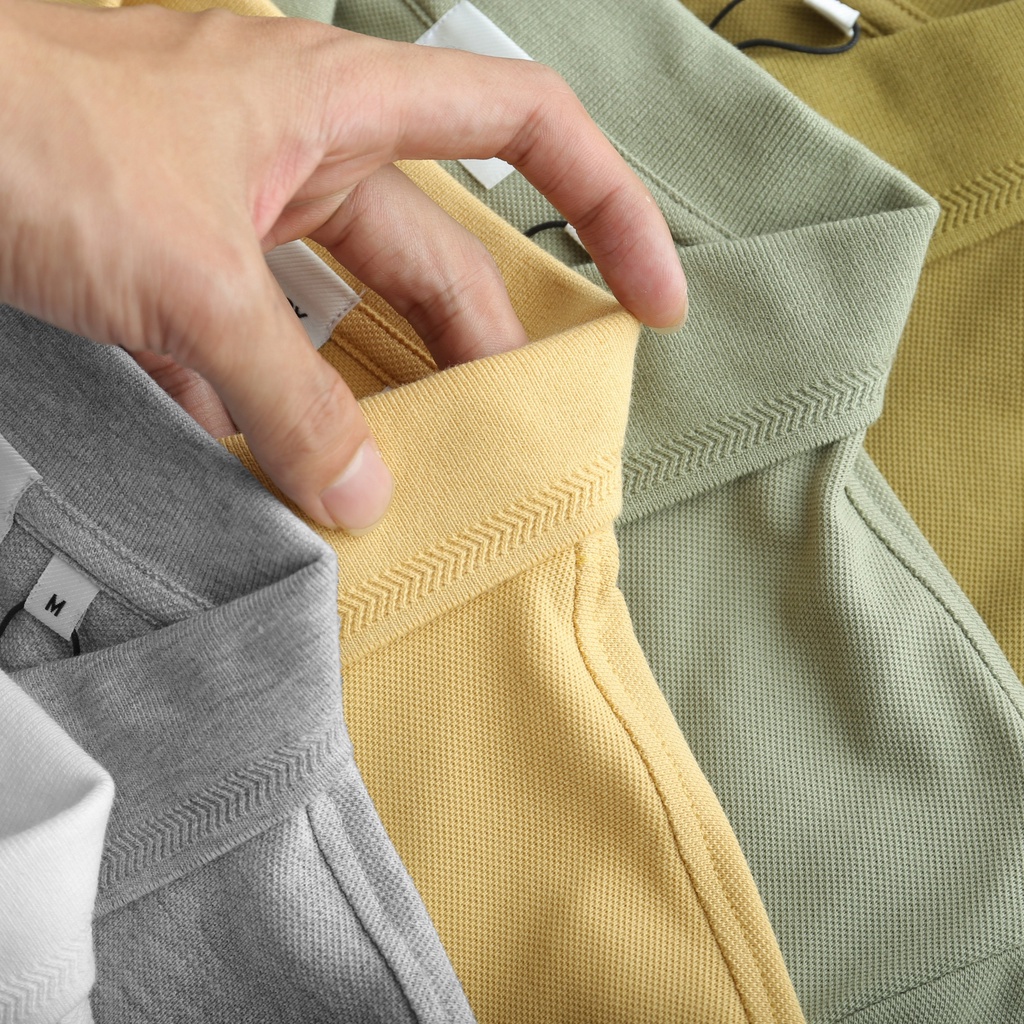 Áo polo nam basic xuất dư cotton 100% không nhăn , Áo thun nam cổ bẻ trơn bigsize  - 3bros