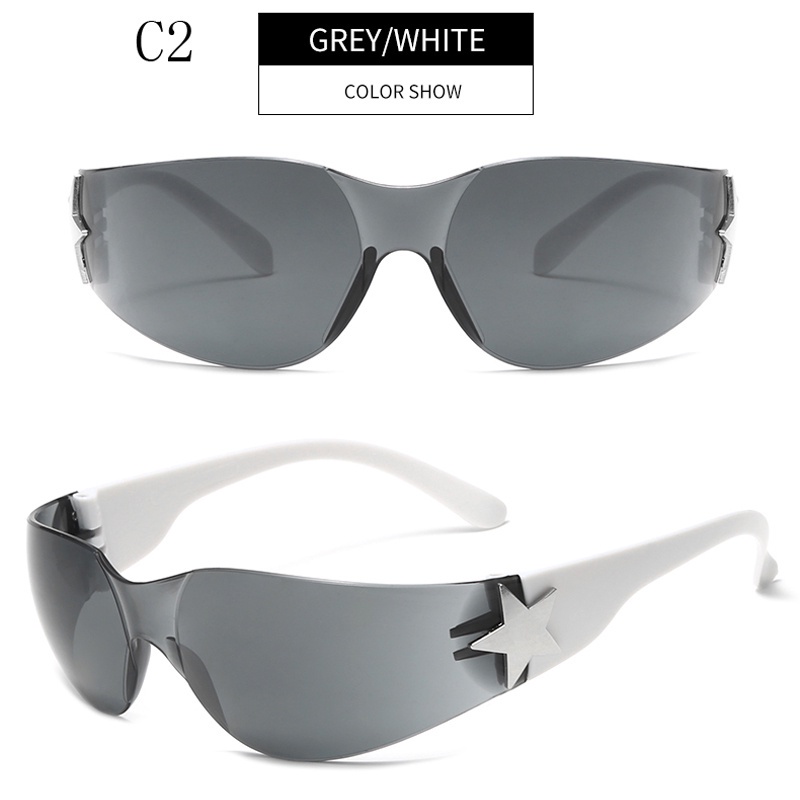 * Hàng Có Sẵn * Kính Mát Phi Công Năm Sao Năm Cánh Không Gọng COD Y2K Millennium Âu Mỹ Cho Nam Và Nữ