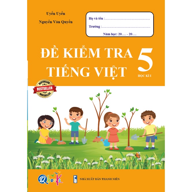 Sách - Combo Bài Tập Tuần và Đề Kiểm Tra - Toán và Tiếng Việt 5 - Học Kì 1 (4 cuốn)