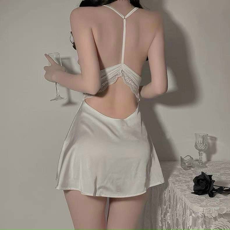Váy ngủ nữ sexy phối ren,đầm ngủ hở lưng gợi cảm lụa satin cao cấp kèm quần- Phuongaliceshop | BigBuy360 - bigbuy360.vn