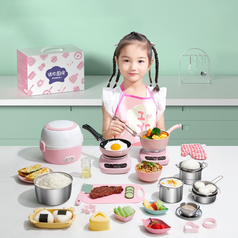 (Hàng Đẹp) Đồ chơi Bếp nấu Mini, đồ chơi giáo dục nấu ăn của trẻ em, các em cùng làm đầu bếp nào