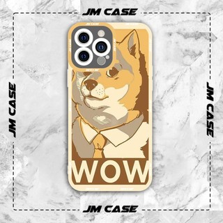 Ốp lưng iphone samsung xiaomi oppo cạnh vuông JMCase Chó Cheems Wow Dodge Meme