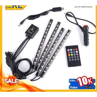 Đèn led gắn gầm ghế ô tô, xe hơi⚡️freeship_50k⚡️thanh 12 led có