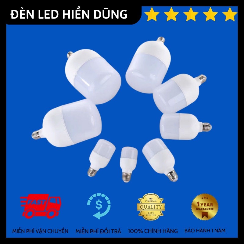 Bóng đèn Led Bulb siêu sáng, Bóng led bulb trụ nhựa ánh sáng trắng tiết kiệm điện