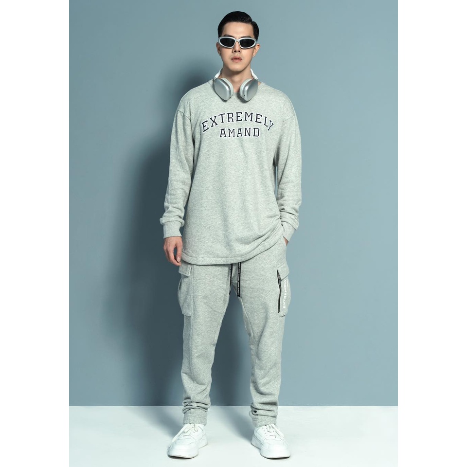 Quần Nỉ Amand Printed Pocket Cargo Pant - Grey