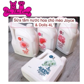 Sữa tắm nước hoa cho chó mèo joyce & dolls 4l-yêu thú cưng