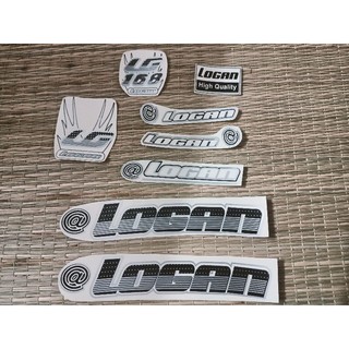 Bộ tem dán xe đạp hiệu Logan new