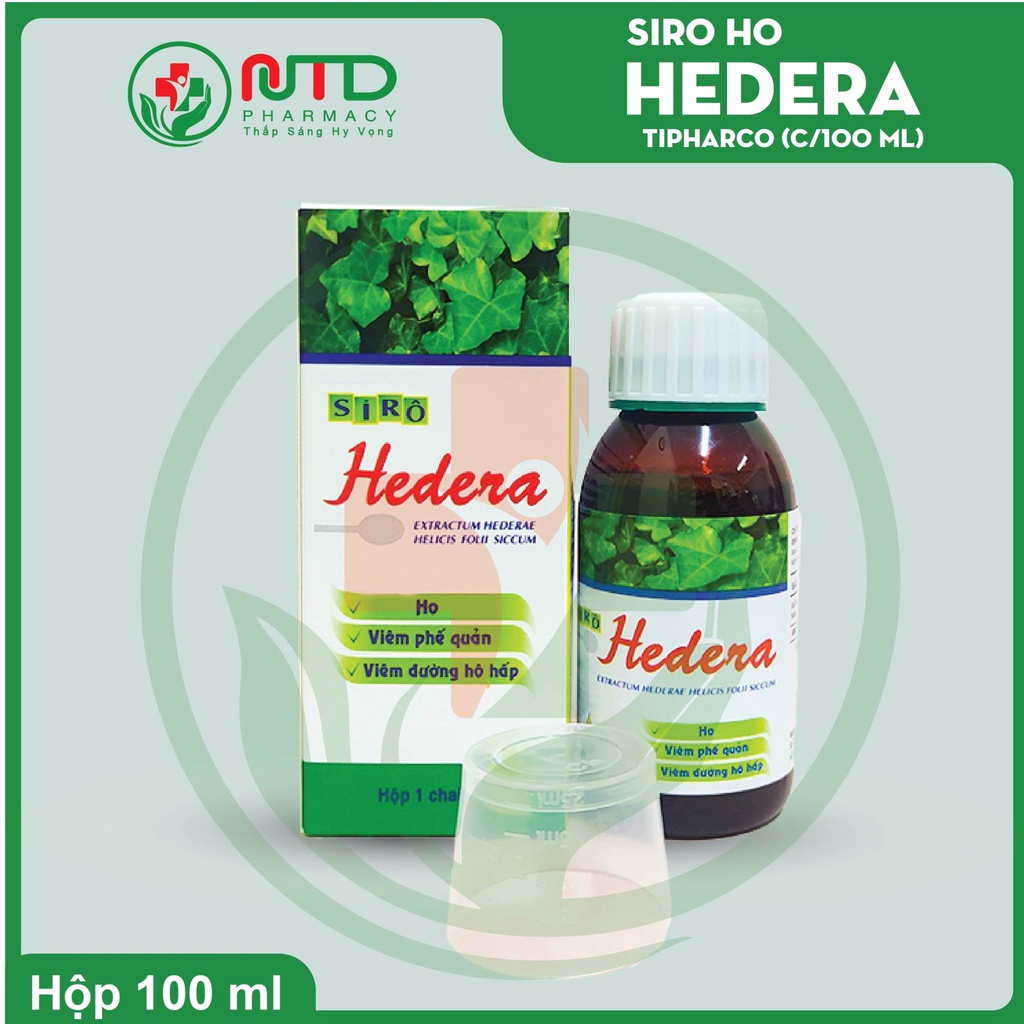 Siro ho hedera - Cao lá thường xuân, bổ phế, giảm ho, loãng đờm cho bé