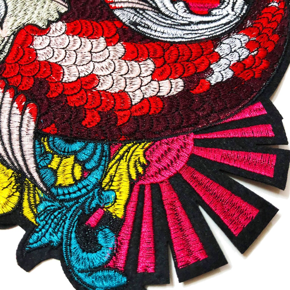 1 Sticker Ủi Thêu Hình Cá May Mắn 27 * 27CM