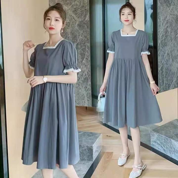 Đầm babydoll  phù hợp mọi phom người, đầm bigsize bầu bì bon chen thoải mái