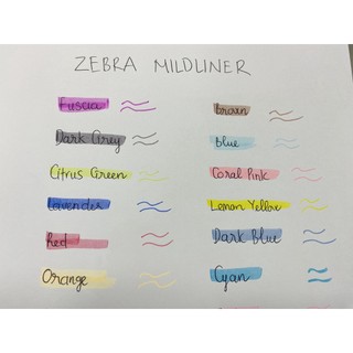 Bút dạ Zebra Mildliner Brush 2 đầu Nhật Bản