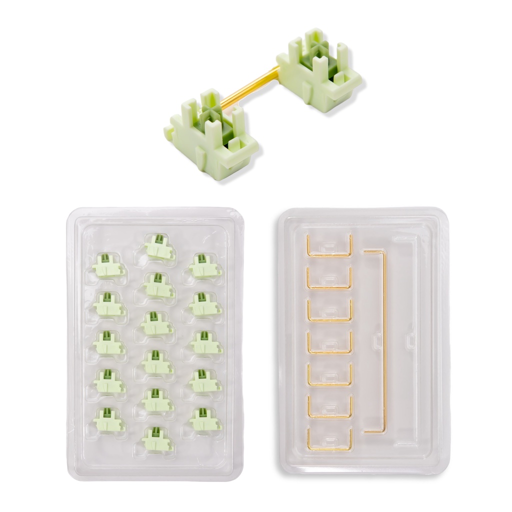 Bộ Stab Fullsize bàn phím cơ Plate Mount Panda/Matcha bằng Thép