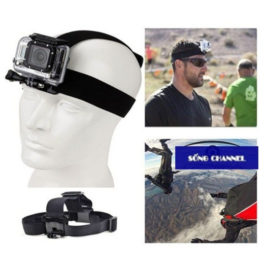 Bộ dây đeo đầu gắn điện thoại, camera hành trình hỗ trợ chụp ảnh, quay phim, đi phượt