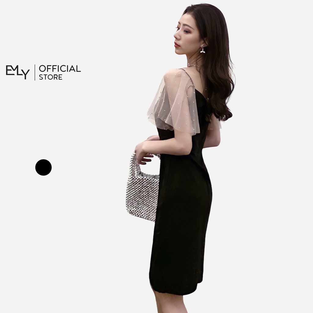 Đầm dáng ôm tay ngắn mini Emilyshop