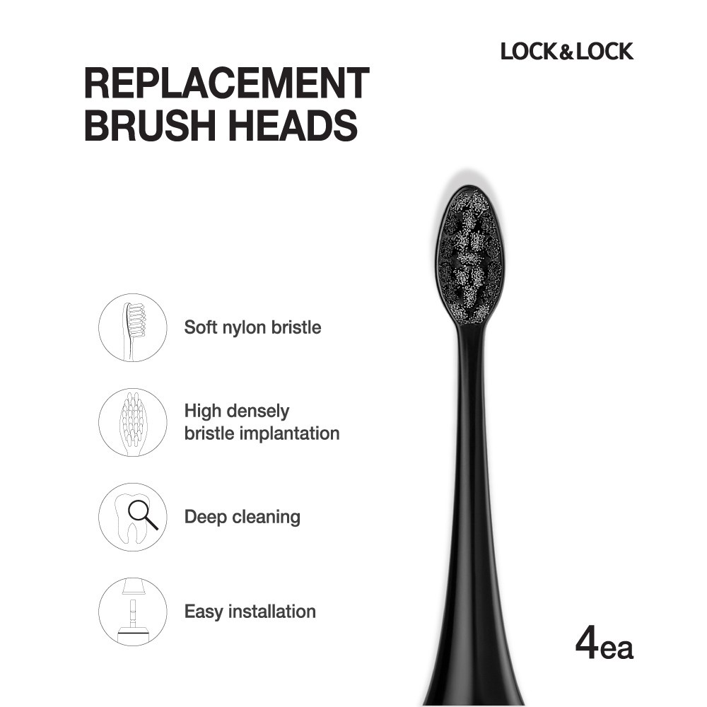 Đầu bàn chải điện thay thế LocknLock cho bàn chải ENR346 electric toothbrush heads 2 màu ENR546 - K-MALL