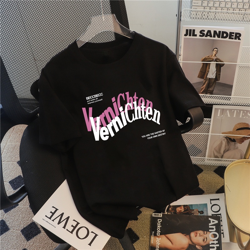 NRVP Áo Thun 100% Cotton Tay Ngắn Dáng Rộng