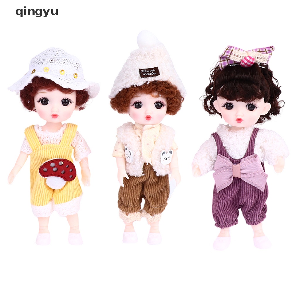 Bộ Tóc Giả Toàn Phần Có Khớp Chuyển Động Cho Búp Bê 16-17cm