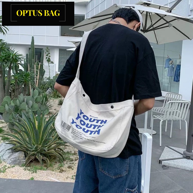 Túi đeo chéo nam nữ thời trang unisex vải canvas đi học đi chơi giá rẻ