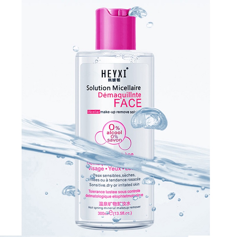 Nước tẩy trang Heyxi Hotspring Mineral Makeup Remover 300ml làm sạch sâu dưỡng ẩm