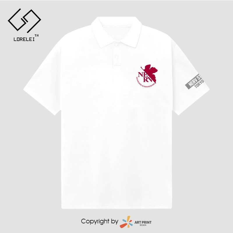 Áo thun Polo Evangelion NERV  ngắn tay