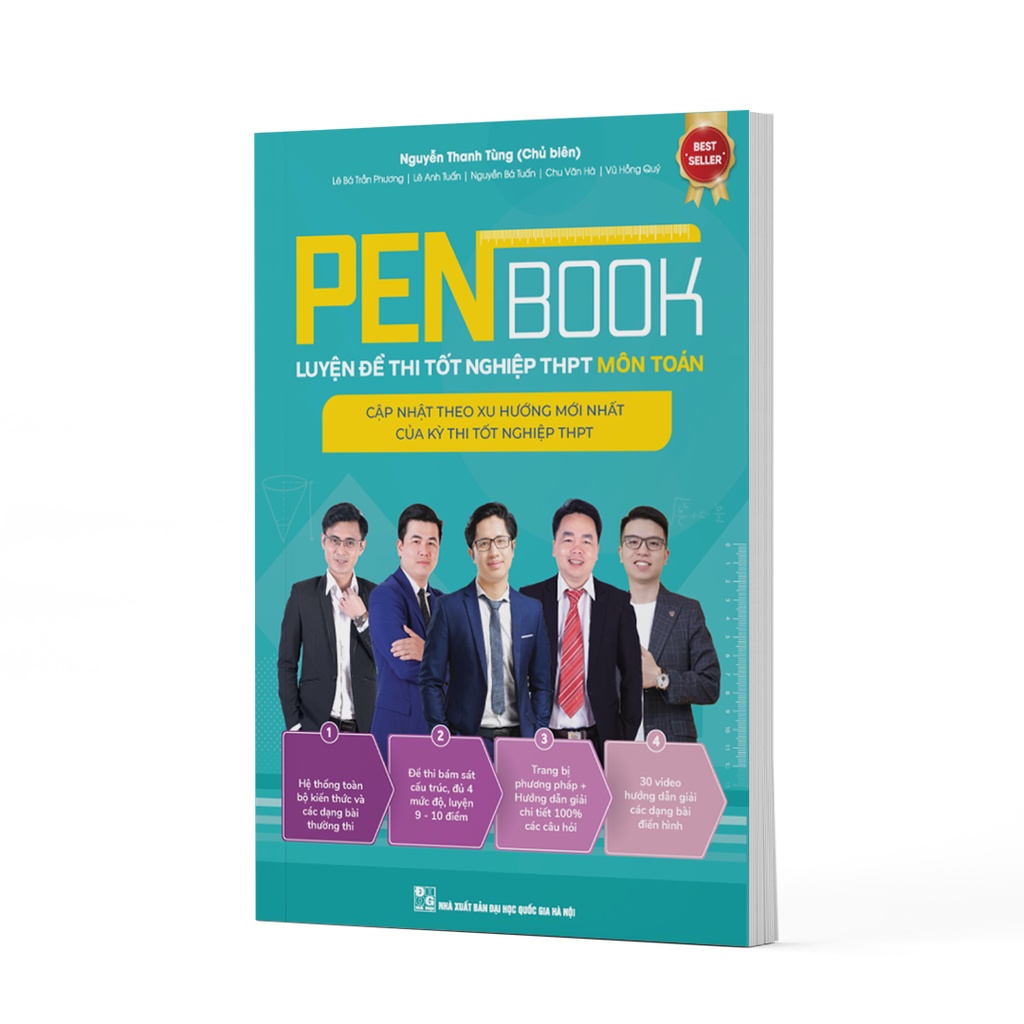 Sách - Combo khối B - PENBOOK Luyện đề thi Tốt nghiệp THPT - Bộ 3 môn Toán, Hóa, Sinh