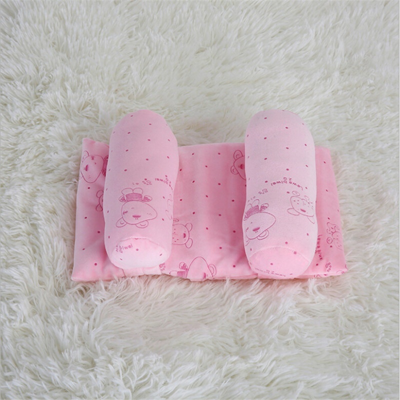 Gối Ngủ Cotton Định Hình Bảo Vệ Đầu Cho Bé Sơ Sinh