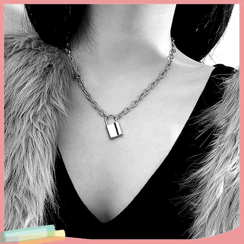 Vòng cổ bằng hợp kim trang trí ổ khóa độc đáo cá tính