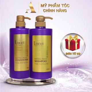 Dầu gội lacei phục hồi tóc hư tổn, giảm gãy rụng, giúp mềm mại 800ml dg03 + dx03