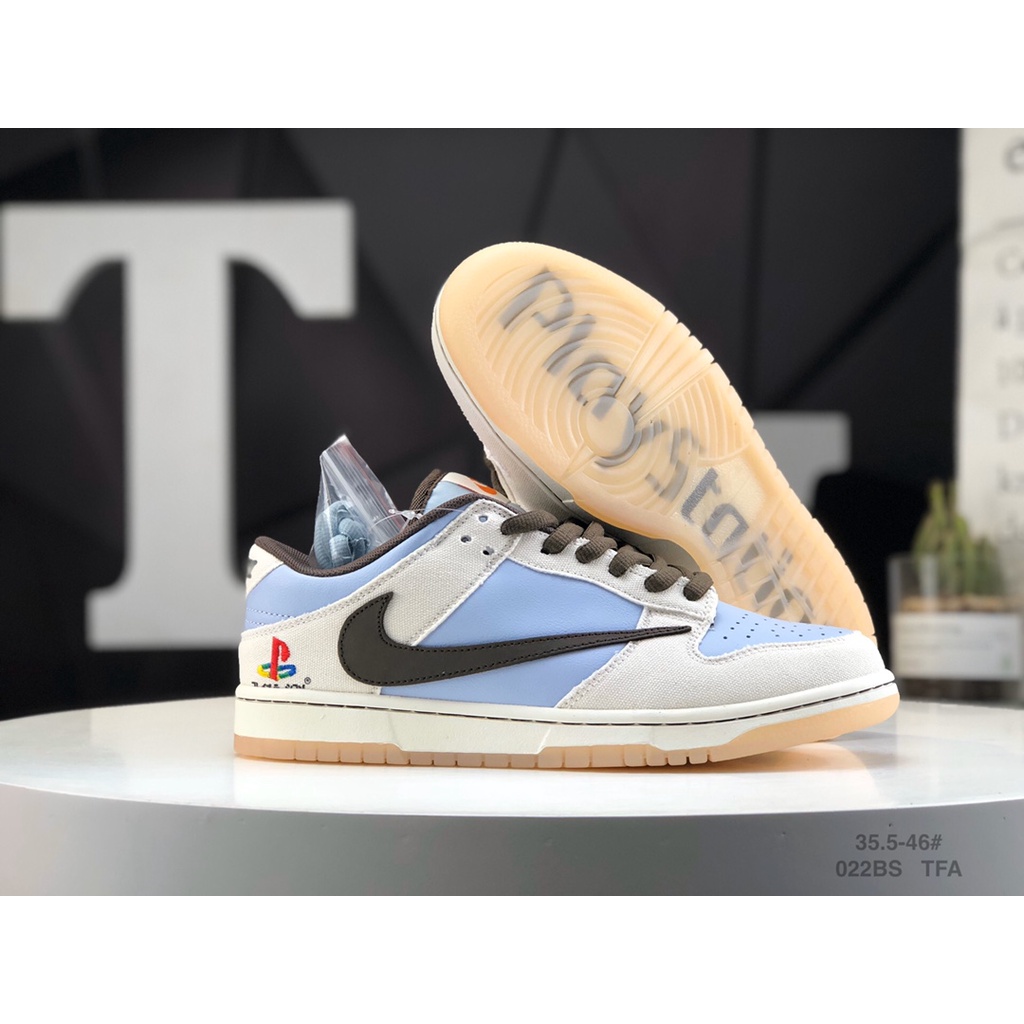 Giày Thể Thao Trượt Ván Travis Scott x Playstation x NK SB DA1638-100 35.5-46