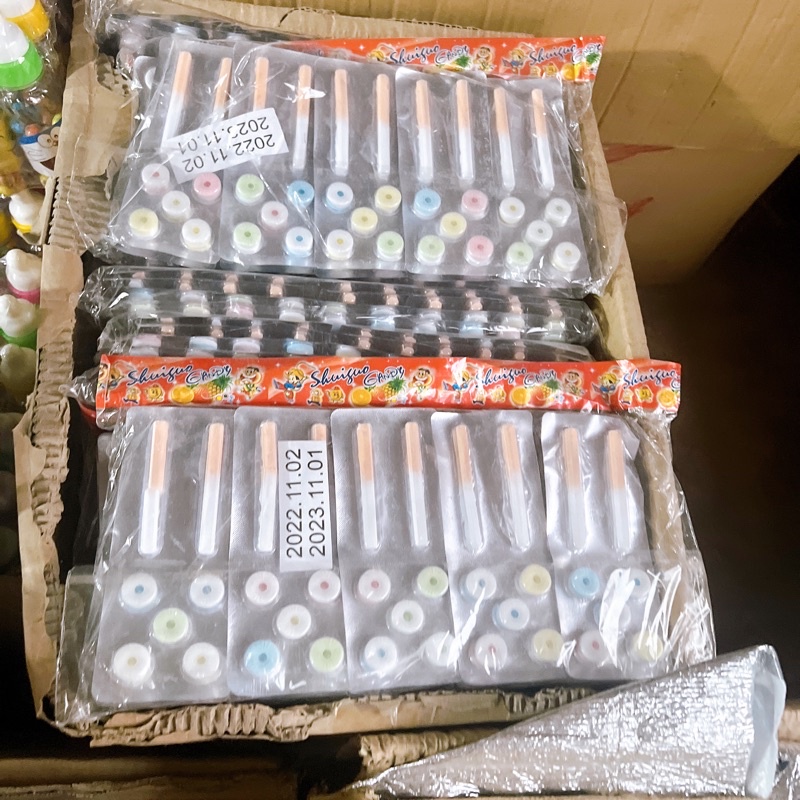 sỉ bịch 20 vỉ kẹo mix xê tròn và xê que