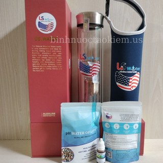 Bình Nước Tạo Kiềm US Water [CHÍNH HÃNG - Tặng Đá Thay, Túi, Quỳ Tím]