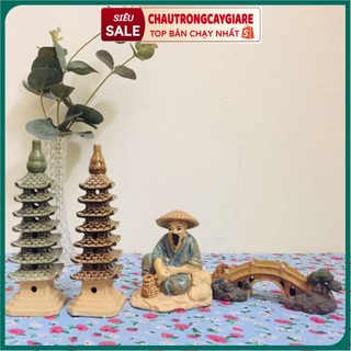 Tượng gốm trang tri cây cảnh , trang trí hòn non bộ, trang trí tiểu cảnh, bể cá, sân vườn, cây Bonsai, cây cảnh,..