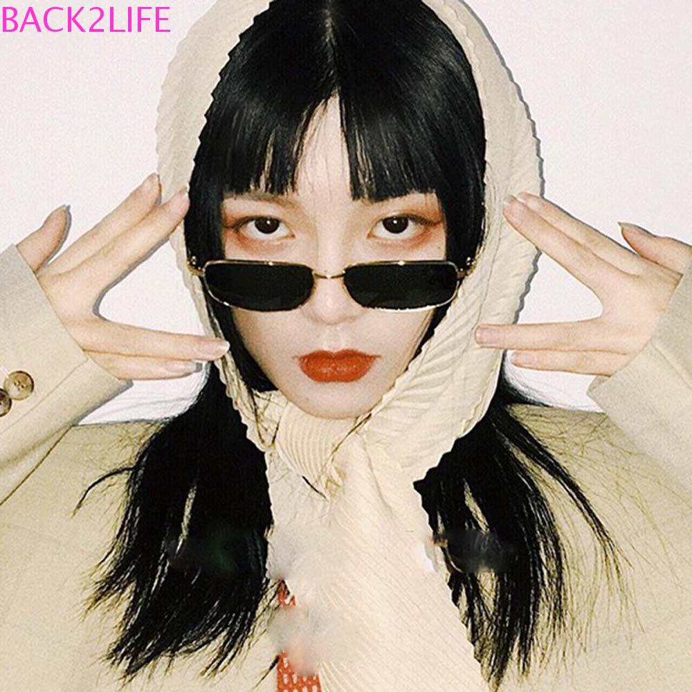 Kính Mát Hình Chữ Nhật Chống Tia UV Thời Trang 2Life|Kính Mát Hàn Quốc Gọng Kim Loại Màu Đen