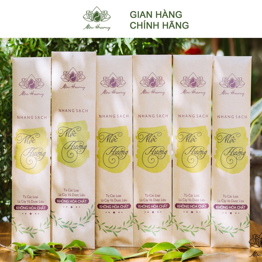 Nhang sạch Mộc Hương tép 50 cây 20cm - 8 mùi, 100% từ thiên nhiên, mùi dễ chịu, không hóa chất.