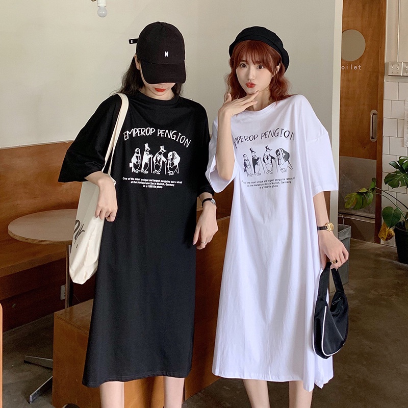 IELGY Đầm Ngắn Tay Phong Cách harajuku Thời Trang Cho Nữ