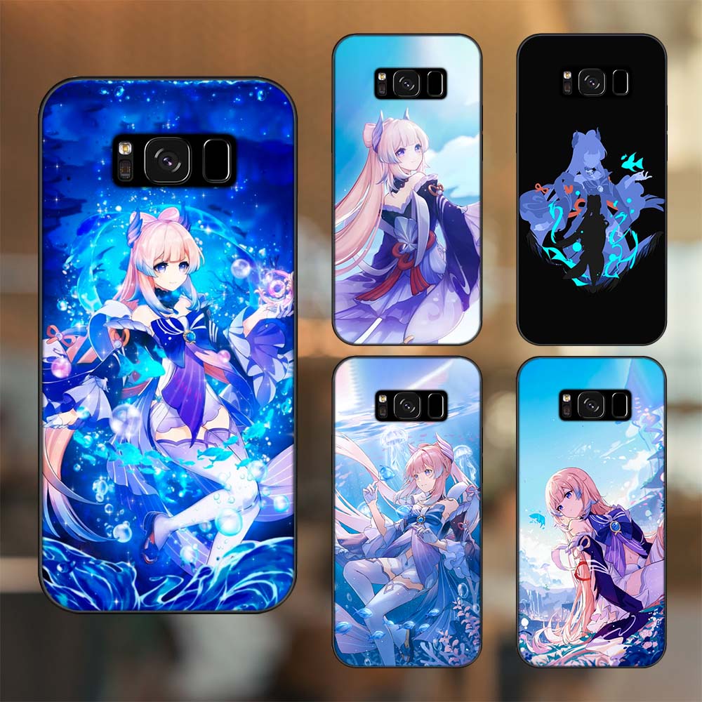 Ốp lưng Samsung S8, S8 Plus viền đen in hình Sangonomiya Kokomi Genshin Impact