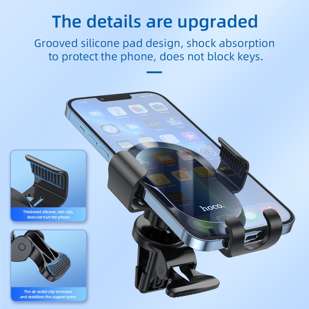 Hoco giá đỡ điện thoại trên ô tô ca105 chính hãng 100% có sạc không dây giá đỡ điện thoại trên ô tô không dây nhanh 15w cho điện thoại thích hợp cho điện thoại sạc không dây
