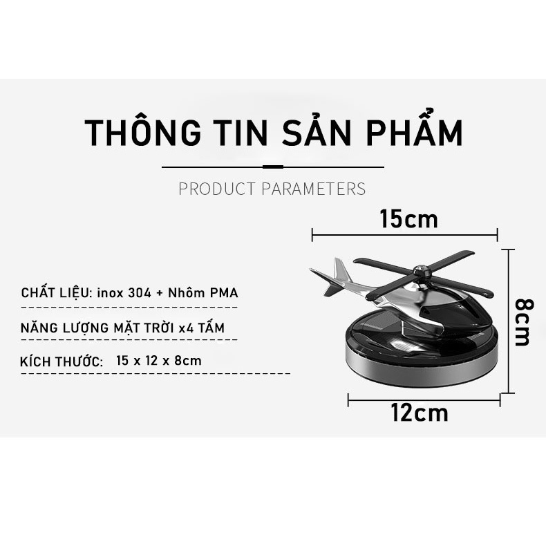 Máy Bay Nước Hoa Năng Lượng Mặt Trời Cho Ô Tô tặng kèm tinh dầu thơm