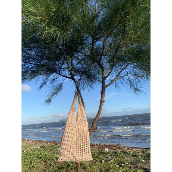 🌊HOT•Túi đi biển móc len