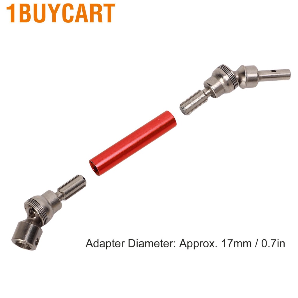 1buycart 4Pcs Front Rear CVD Drive Shaft Coupler Set 1/10 Scale RC Car for Arrma Big Rock Cars Accessories