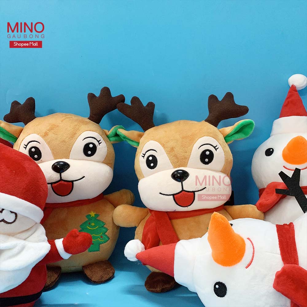 Gấu Bông Tuần Lộc Nhồi Bông Noel Giáng Sinh Cao Cấp MINO STORE TH213