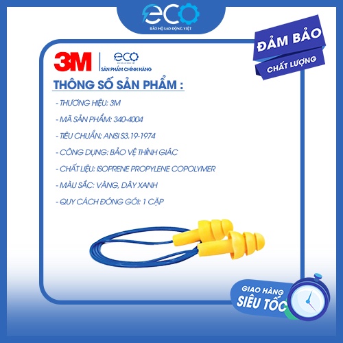 Nút bịt tai chống ồn 3M 340-4004 chính hãng
