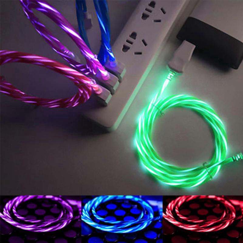 Dây Cáp Sạc / Truyền Dữ Liệu USB Type-C Có Đèn LED Phát Sáng Cho Huawei Android