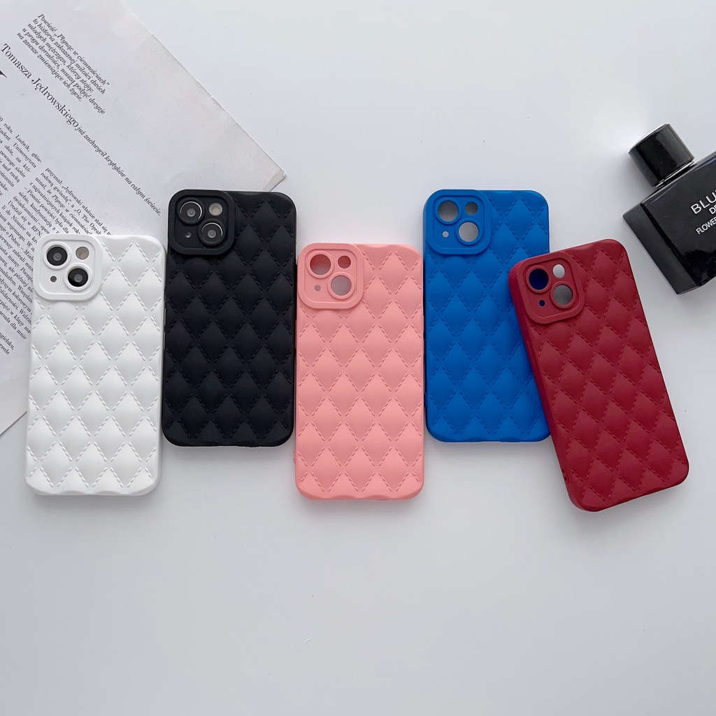 Ốp Điện Thoại Màu Xám 3D Thời Trang Chống Sốc Cho iPhone 14 / 13 / 12 / 11 / X / 8 / 7P / 6