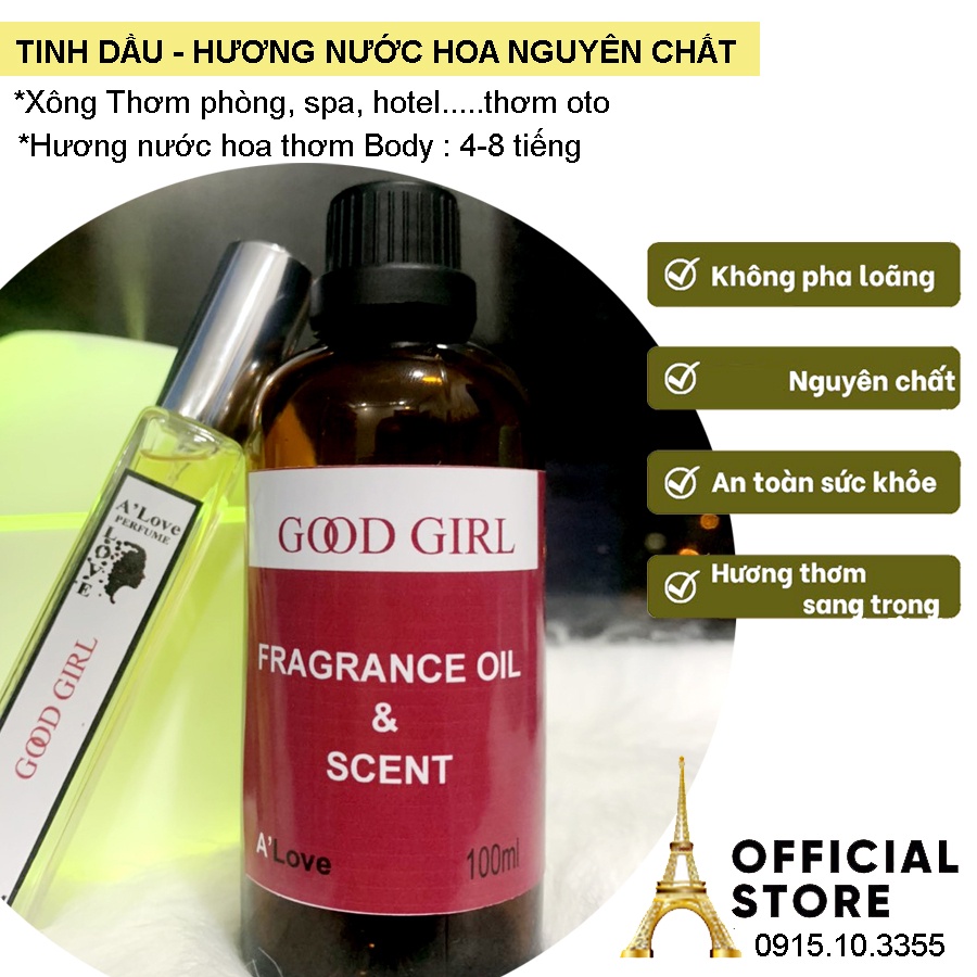 Tinh dầu nước hoa xông phòng Goodgirl , Sweet Love 30ml - 50ml 100ml (tặng vỏ lọ treo xe)