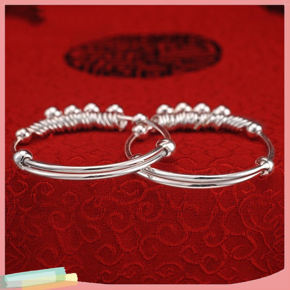 Lắc chân mạ bạc đính chuông xinh xắn cho bé