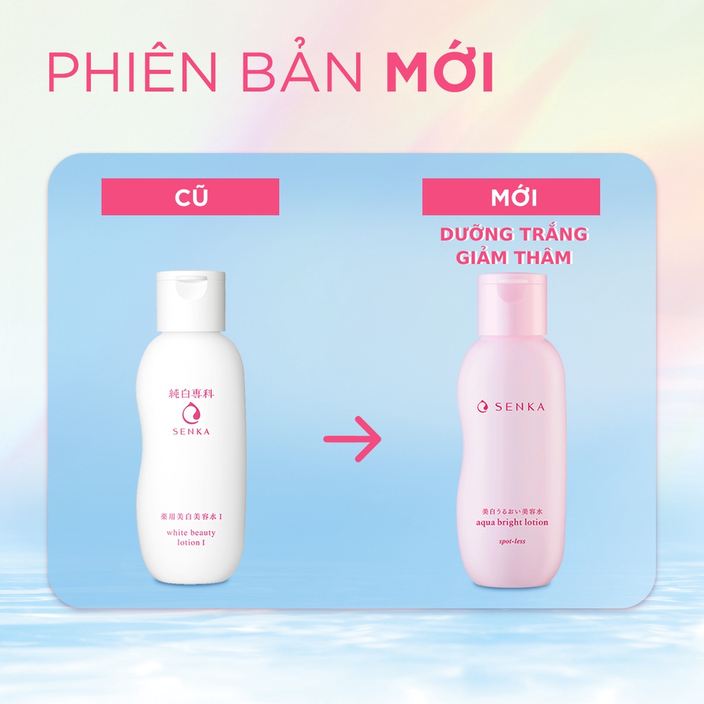 Nước dưỡng da trắng hồng , mờ thâm sạm Senka Aqua Bright Lotion 200ml