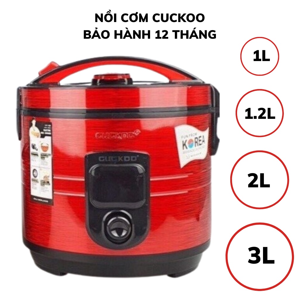 Nồi cơm điện Cuckoo 3D Hàn Quốc chính hãng, nồi cơm điện mini dung tích 1L - 1.2L - 2L,