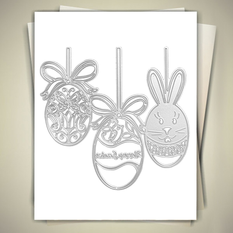 Khuôn Cắt Giấy Kim Loại Hình Trứng Phục Sinh