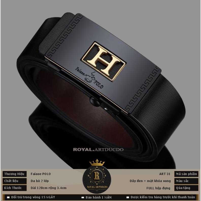 Thắt lưng nam cao cấp FaiaoePOLO , dây nịt nam da bò ROYAL.ARTDUCDO - ART31 *